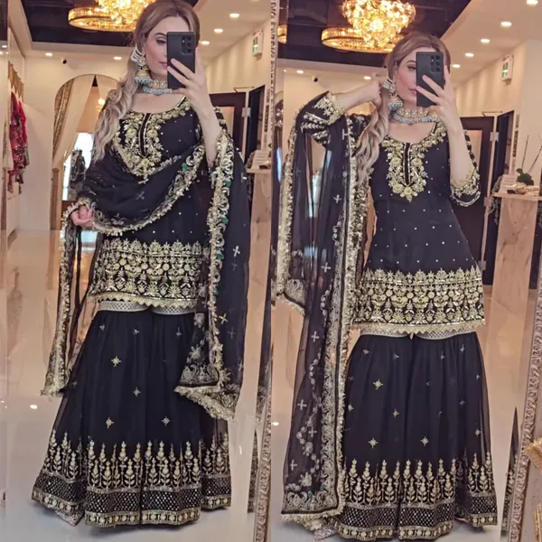 Designer_Party_Wear_Top_Sharara_Plazzo_Dupatta_Set