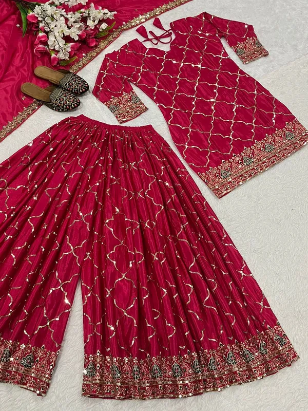 Designer_Party_Wear_Top_Sharara_Plazzo_Dupatta_Set
