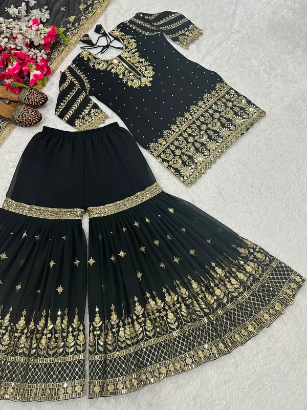 Designer_Party_Wear_Top_Sharara_Plazzo_Dupatta_Set