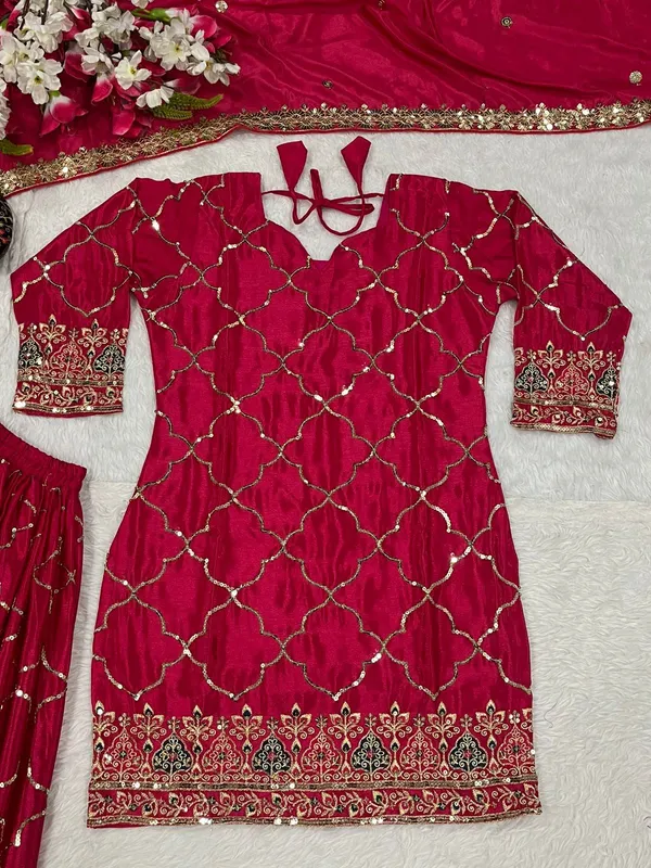 Designer_Party_Wear_Top_Sharara_Plazzo_Dupatta_Set