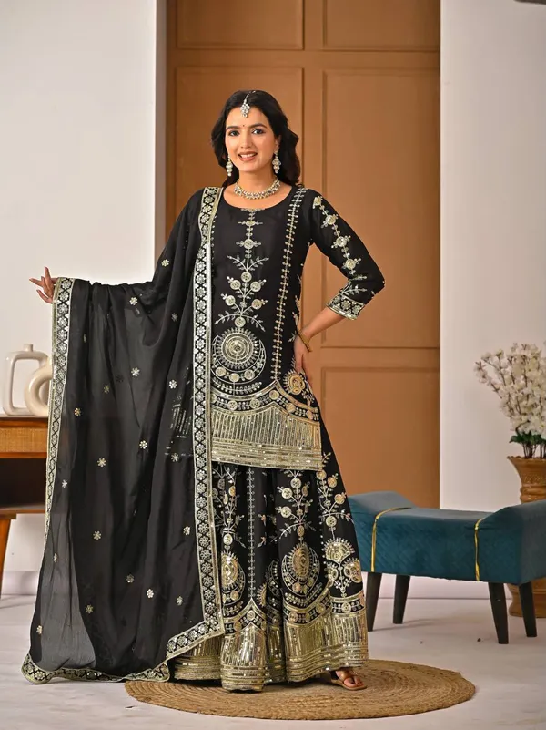 Designer_Party_Wear_Top_Sharara_Plazzo_Dupatta_Set