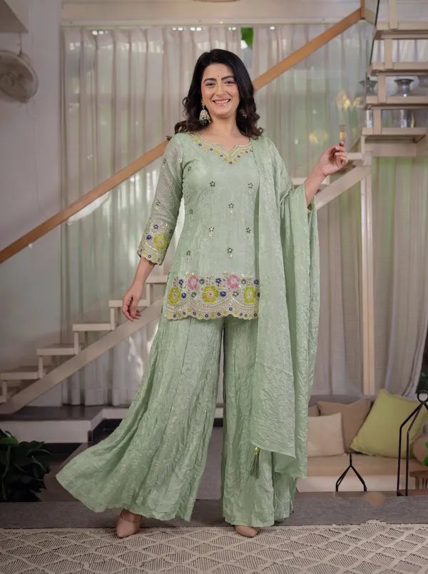 Designer_Party_Wear_Top_Sharara_Plazzo_and_Dupatta_Set