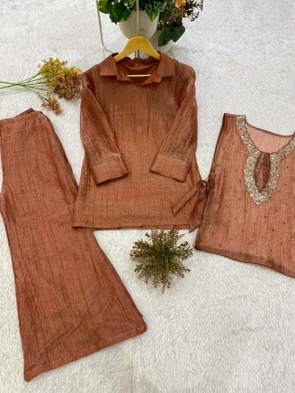 Designer_Shirt_Pant_with_Hand_Embroidered_Shrug