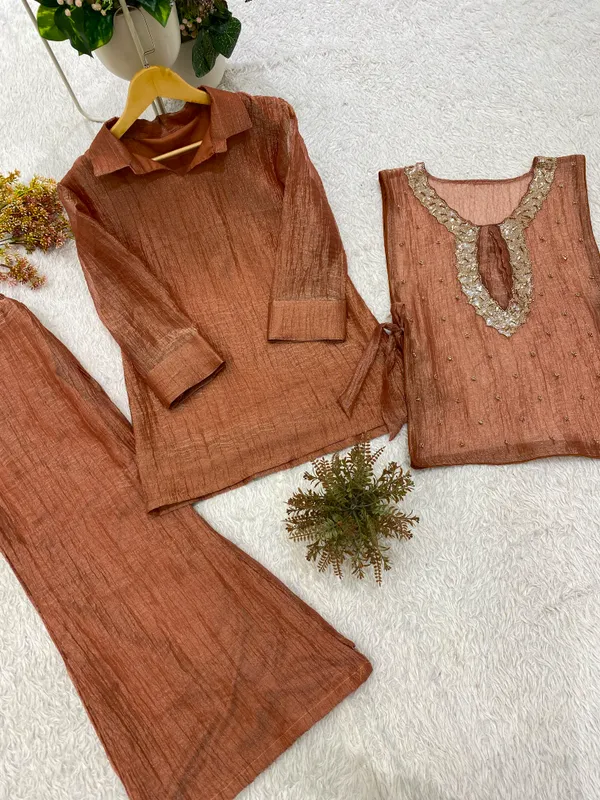 Designer_Shirt_Pant_with_Hand_Embroidered_Shrug