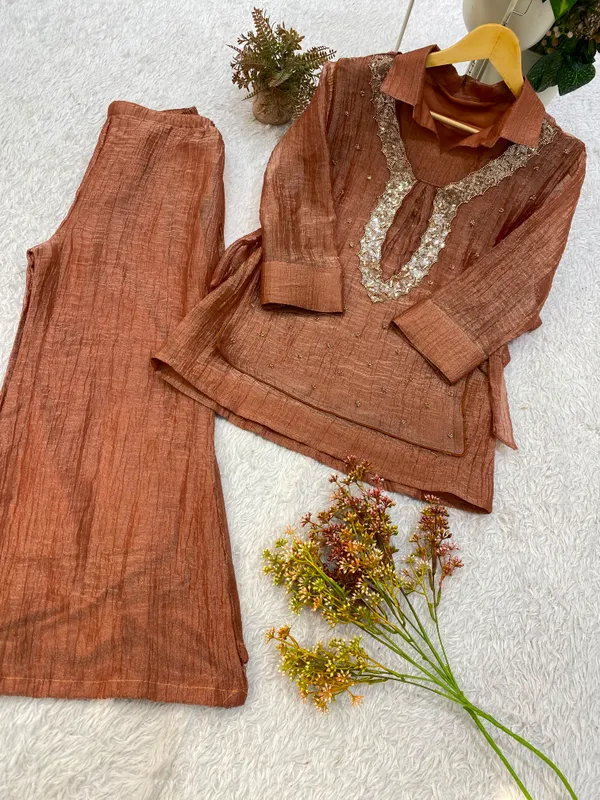 Designer_Shirt_Pant_with_Hand_Embroidered_Shrug