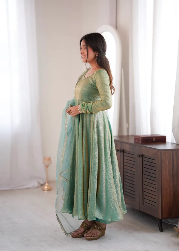 Doremon_Crush_Real_Mirror_Work_Gown_Set_with_Dupatta