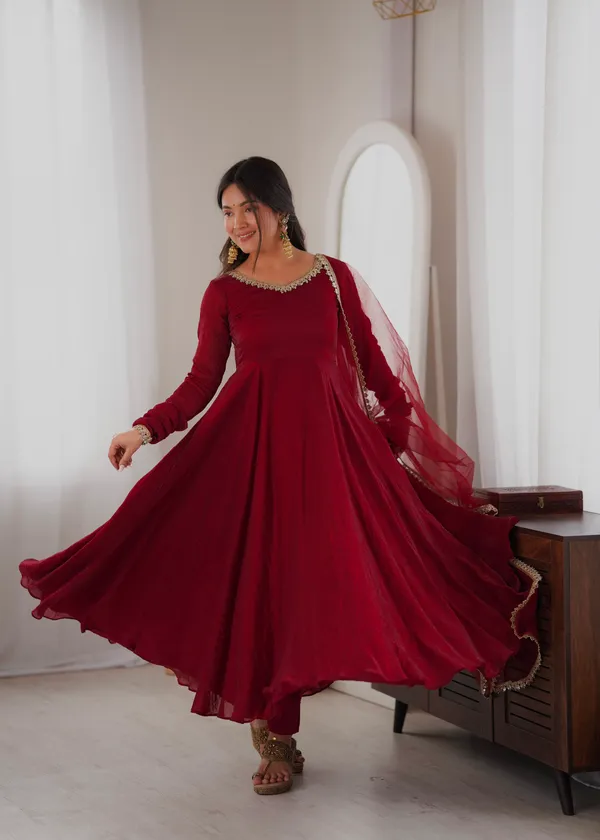 Doremon_Crush_Real_Mirror_Work_Gown_Set_with_Dupatta