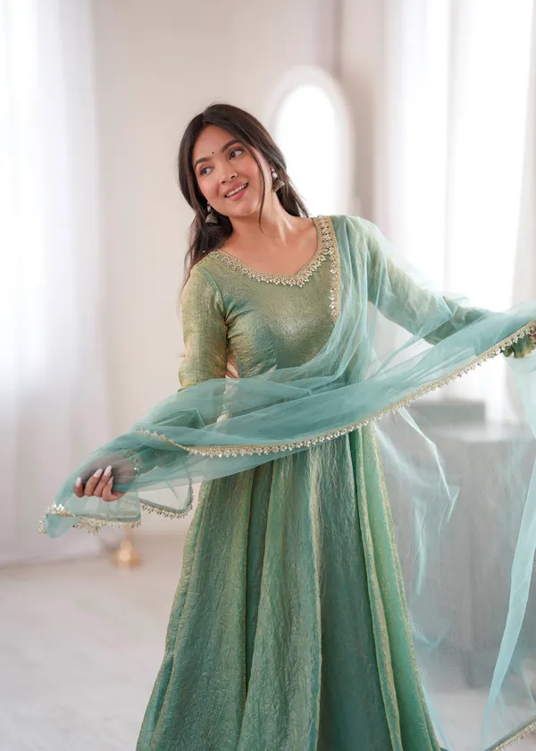 Doremon_Crush_Real_Mirror_Work_Gown_Set_with_Dupatta
