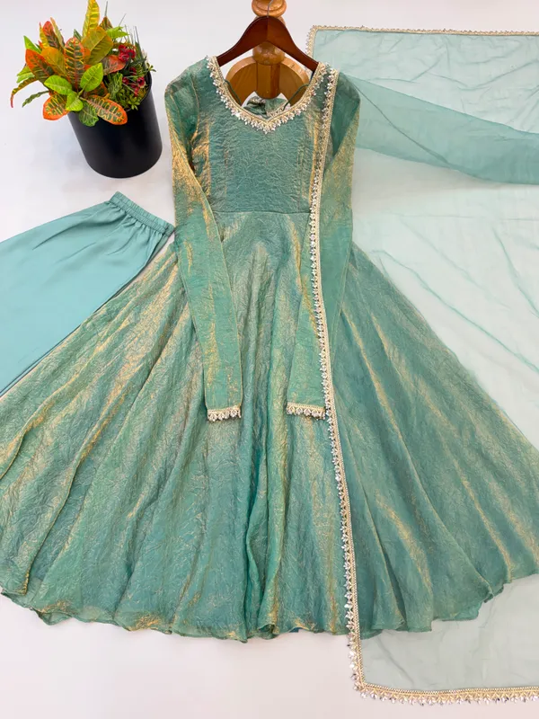 Doremon_Crush_Real_Mirror_Work_Gown_Set_with_Dupatta