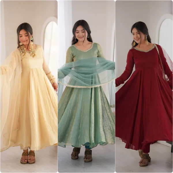 Doremon_Crush_Real_Mirror_Work_Gown_Set_with_Dupatta
