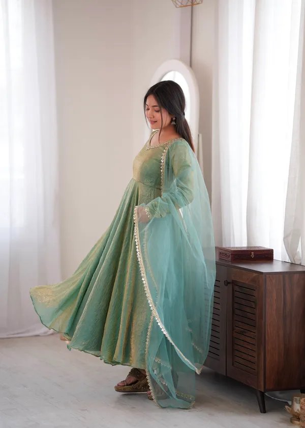 Doremon_Crush_Real_Mirror_Work_Gown_Set_with_Dupatta