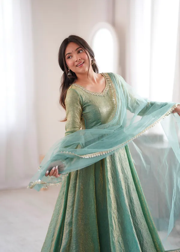 Doremon_Crush_Real_Mirror_Work_Gown_Set_with_Dupatta