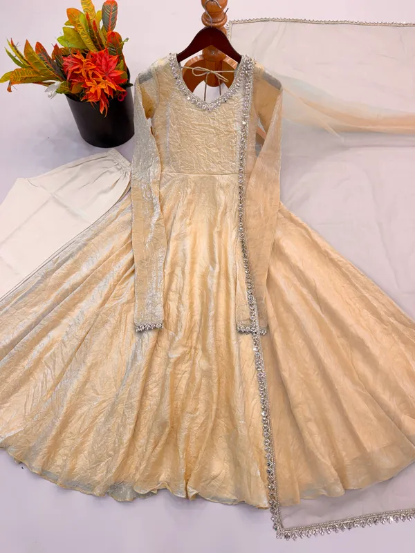 Doremon_Crush_Real_Mirror_Work_Gown_Set_with_Dupatta