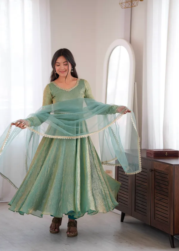 Doremon_Crush_Real_Mirror_Work_Gown_Set_with_Dupatta