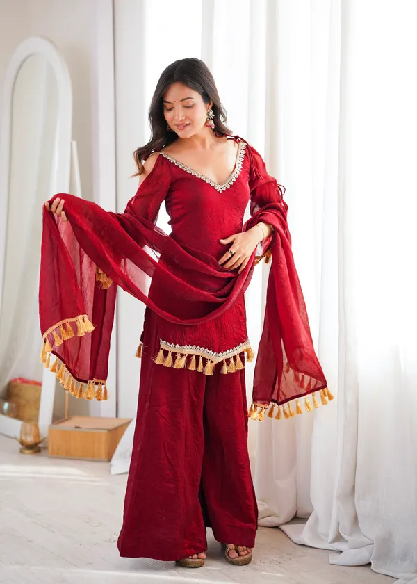 Doremon_Crush_Real_Mirror_Work_Top_Plazzo_Dupatta_Set