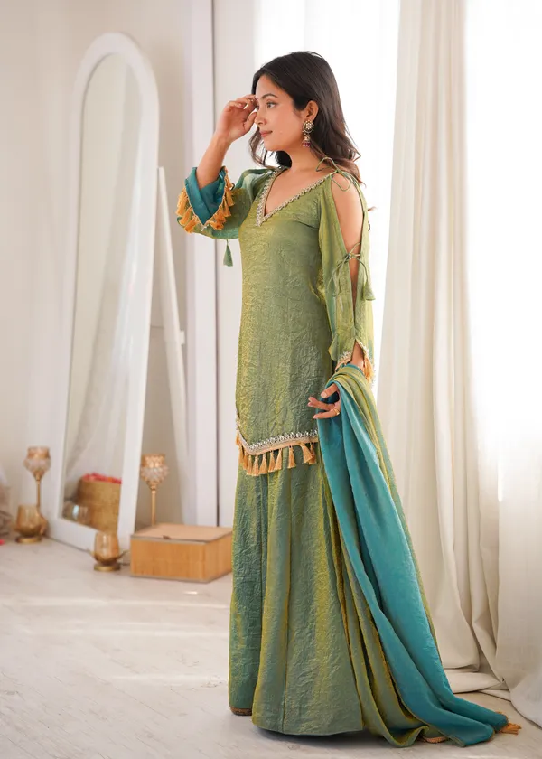 Doremon_Crush_Real_Mirror_Work_Top_Plazzo_Dupatta_Set