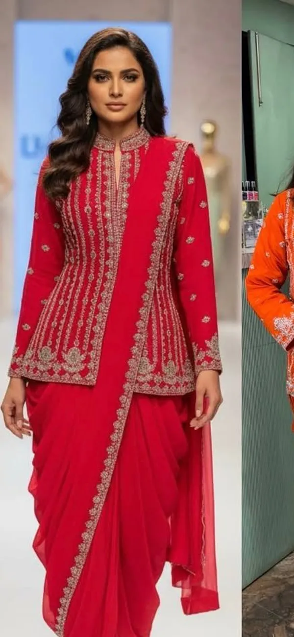 Embroidery_Cording_Work_Ready-to-Wear_Saree_with_Jacket