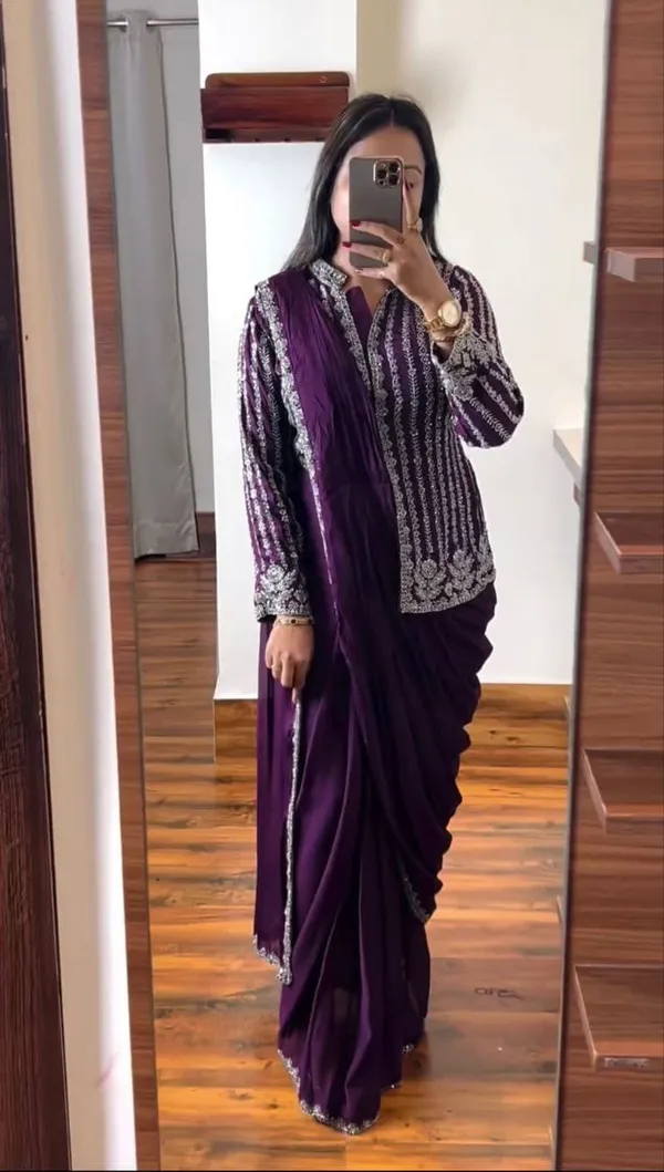 Embroidery_Cording_Work_Ready-to-Wear_Saree_with_Jacket