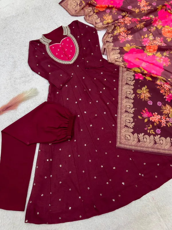 Fancy_Embroidery_Sequence_with_Coding_Work_Anarkali_Gown_Set
