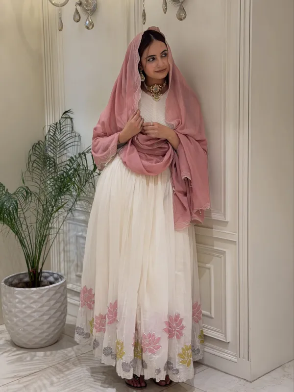 Faux_Georgette_Embroidery_Gown_Set_with_Dupatta