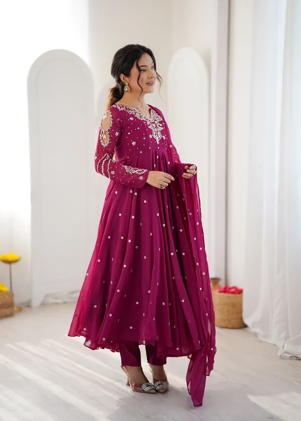 Faux_Georgette_Embroidery_Gown_Set_with_Dupatta