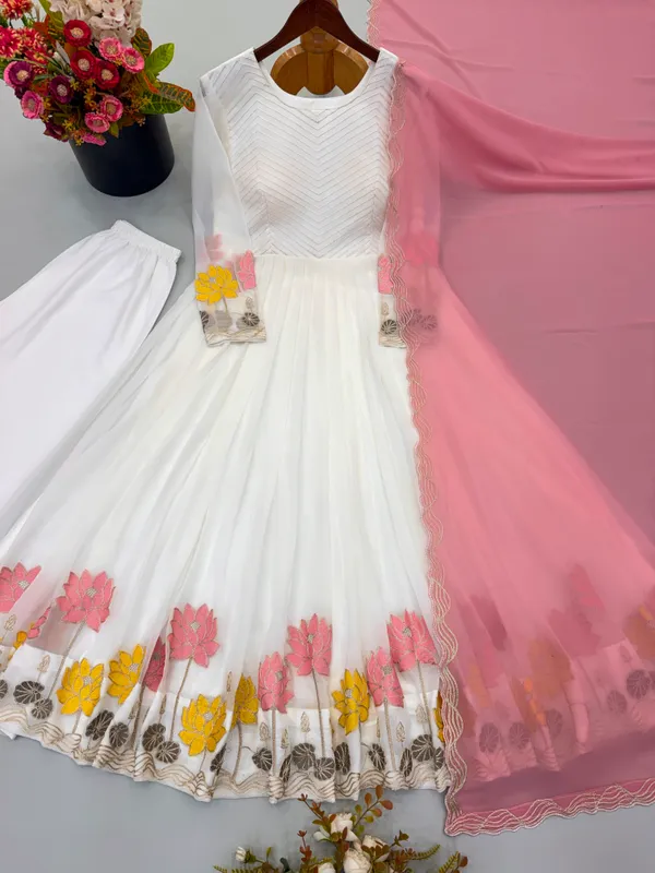 Faux_Georgette_Embroidery_Gown_Set_with_Dupatta