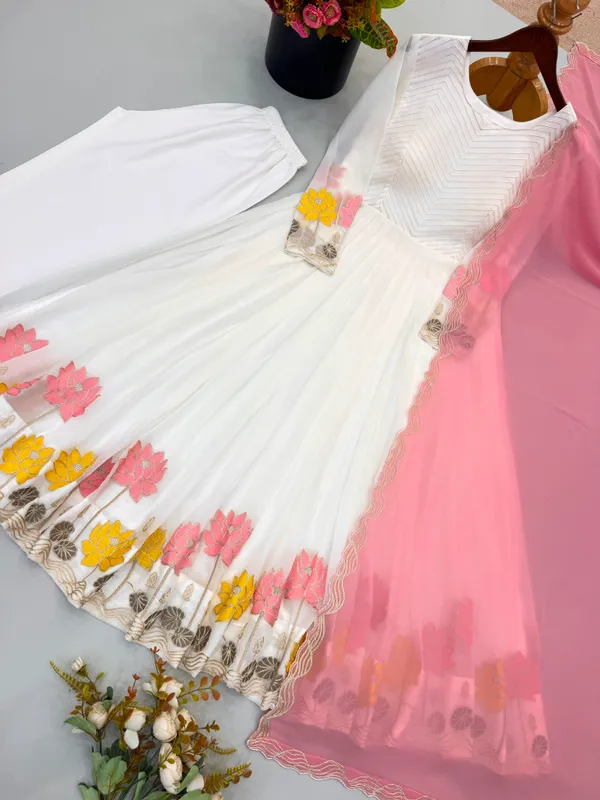 Faux_Georgette_Embroidery_Gown_Set_with_Dupatta