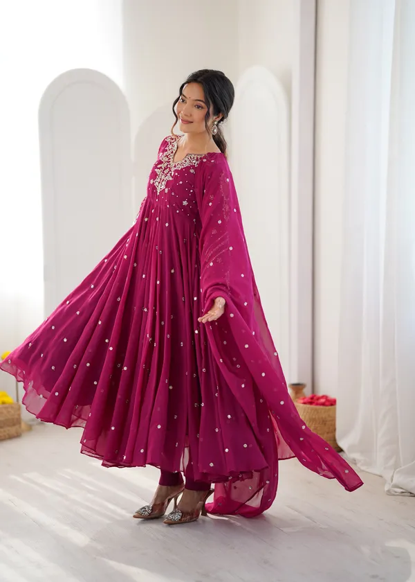 Faux_Georgette_Embroidery_Gown_Set_with_Dupatta