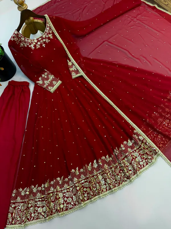 Faux_Georgette_Embroidery_Gown_and_Dupatta_Set