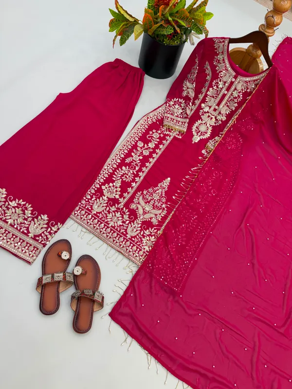Faux_Georgette_Heavy_Embroidery_Sequence_Work_Set