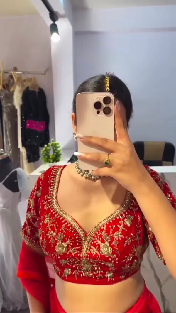 Faux_Georgette_Lehenga_Saree_with_Choli_&_Dupatta