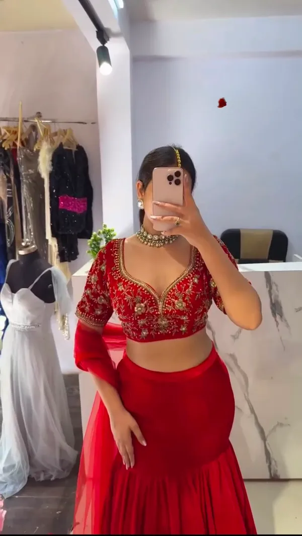 Faux_Georgette_Lehenga_Saree_with_Choli_&_Dupatta