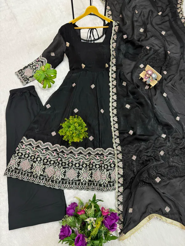 Fendy_Satin_Heavy_Embroidery_Gown_Plazzo_Dupatta_Set