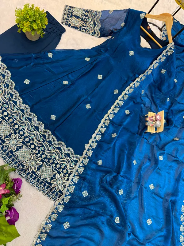 Fendy_Satin_Heavy_Embroidery_Gown_Plazzo_Dupatta_Set