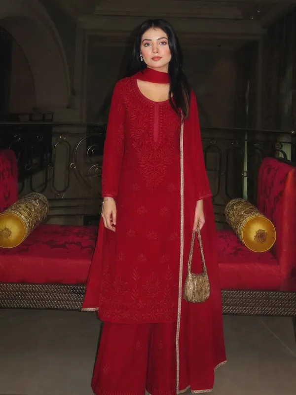 Festival_Collection_Chikankari_Suit_Top_Plazzo_Dupatta_Set