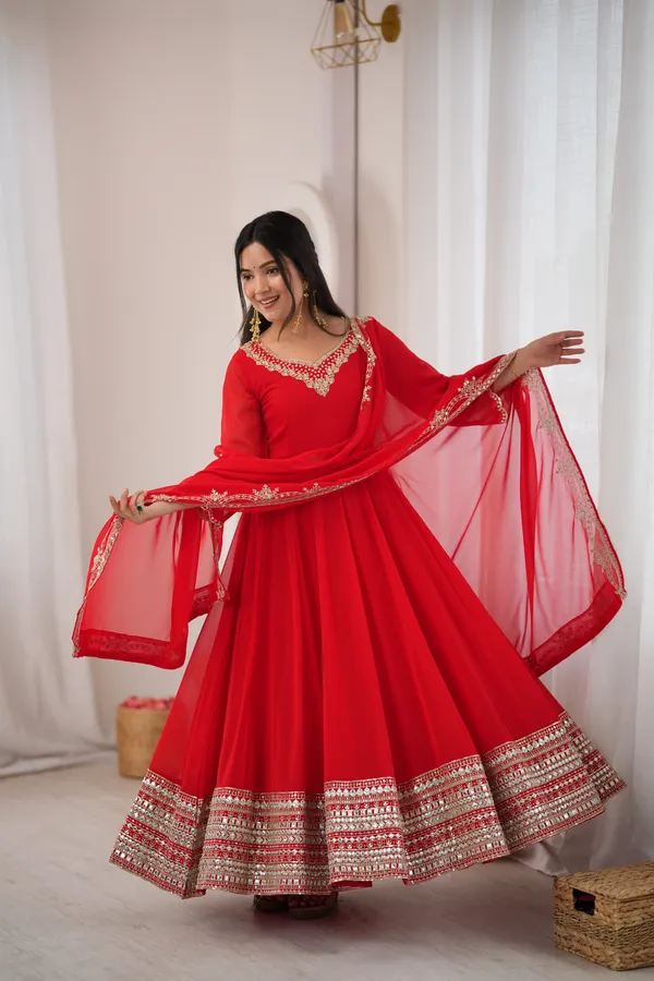 Festival_Special_Heavy_Georgette_Paper_Mirror_Embroidery_Gown_Set