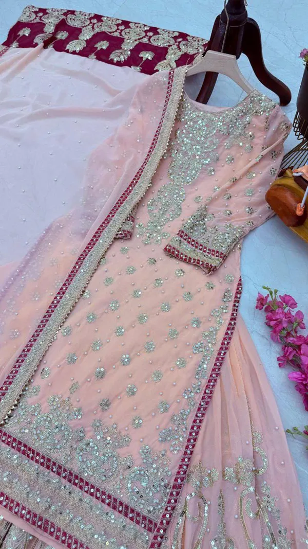 Fox_Georgette_Embroidery_Codding_Sequence_Sharara_Set