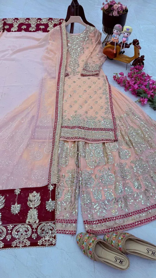 Fox_Georgette_Embroidery_Codding_Sequence_Sharara_Set