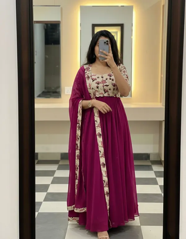 Fox_Georgette_Kalamkari_Traditional_Outfit_with_Dupatta