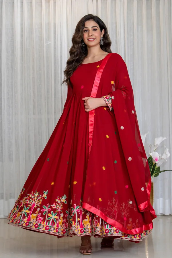 Fox_Georgette_Shine_Embroidery_Gown_Pent_Dupatta_Set