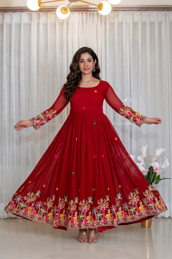 Fox_Georgette_Shine_Embroidery_Gown_Pent_Dupatta_Set