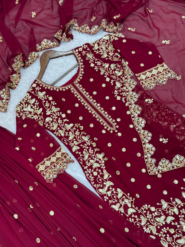 Heavy_Faux_Georgette_Embroidered_Top-Plazzo_and_Dupatta_Set