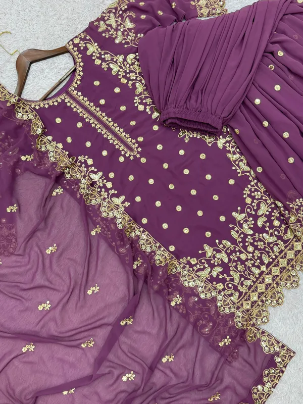 Heavy_Faux_Georgette_Embroidered_Top-Plazzo_and_Dupatta_Set