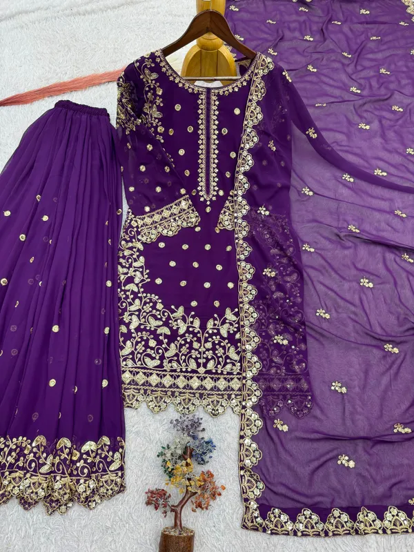 Heavy_Faux_Georgette_Embroidered_Top-Plazzo_and_Dupatta_Set