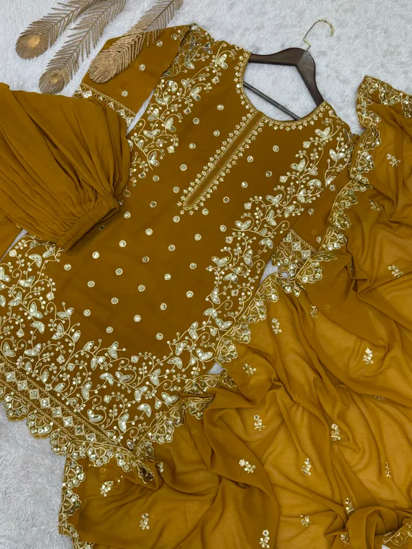 Heavy_Faux_Georgette_Embroidered_Top-Plazzo_and_Dupatta_Set