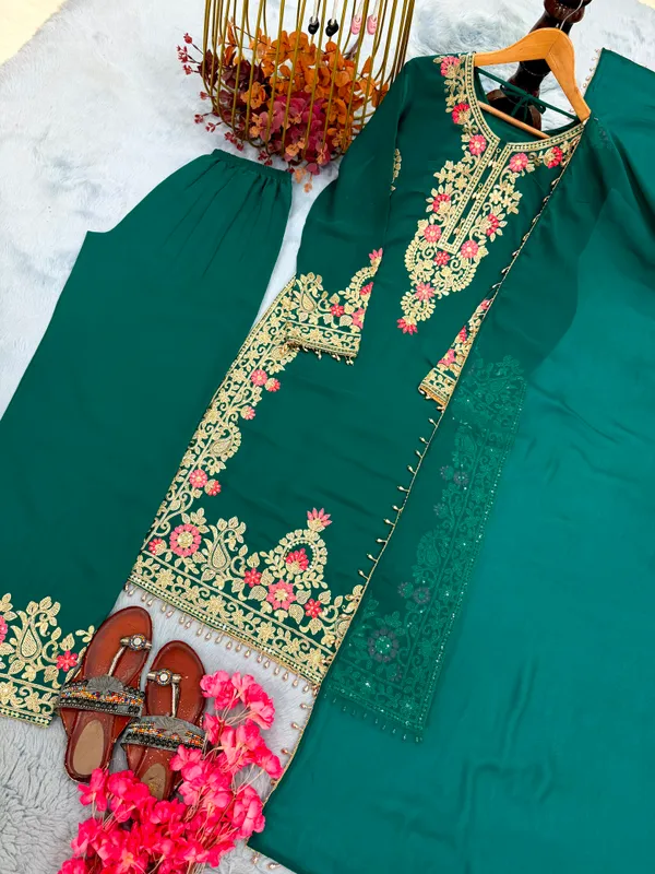 Heavy_Faux_Georgette_Embroidery_Top_Plazzo_Set
