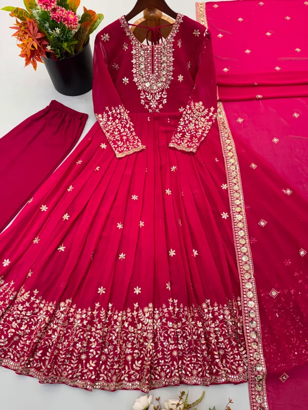 Heavy_Georgette_Embroidered_Gown_with_Pant_&_Dupatta
