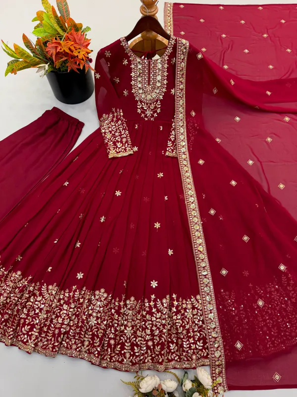 Heavy_Georgette_Embroidered_Gown_with_Pant_&_Dupatta