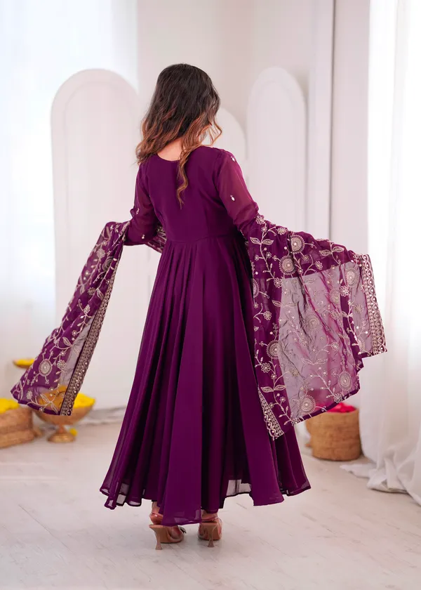 Khatli_Work_with_Real_Mirror_Designer_Anarkali_Three_Piece_Set