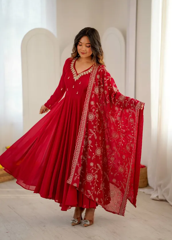 Khatli_Work_with_Real_Mirror_Designer_Anarkali_Three_Piece_Set